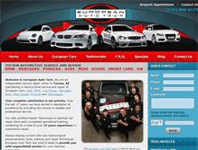 Tablet Screenshot of europeanautotech.net
